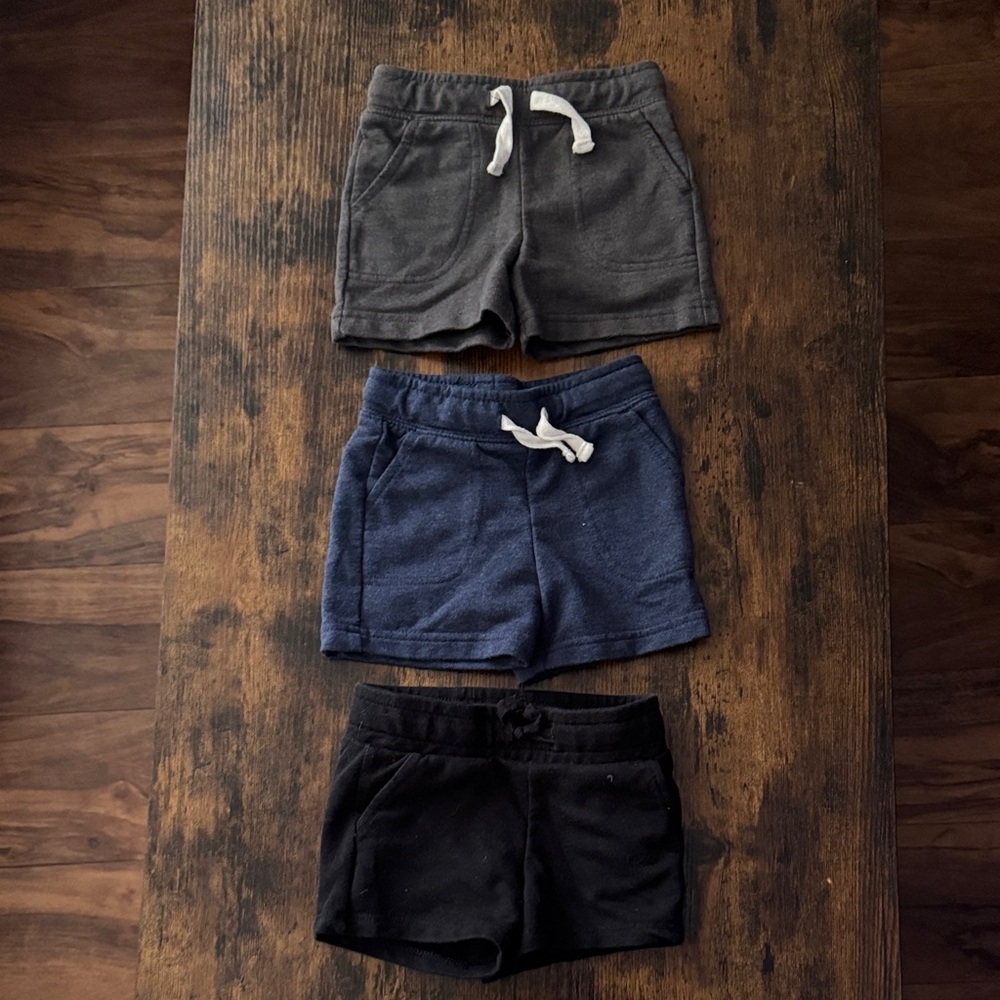 Cat & Jack Kids Shorts Trio - Charcoal, Navy, and Black
